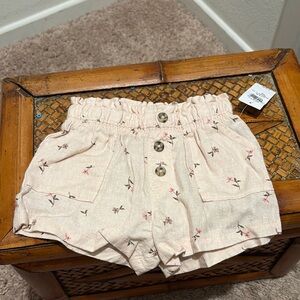 Old Navy Cream and Pink High Waist Shorts